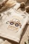 Sage Cream Cotton 3-Piece Baby Set - Little Cool Dude Embroidered Kimono Top, Bottom with Booties, and Beanie Set - 4