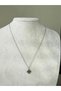 Single Clover Silver Steel Necklace - 3
