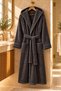 Hooded Unisex Rashell Bathrobe with Pockets, Soft Textured - 3