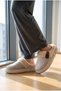 Unisex, Plush Lined, Button Detail, Closed Front, Thick Sole, Comfortable House Slippers - 8