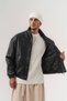Weaveskin Knitted Textured Leather Look Zippered Men's Jacket - 3