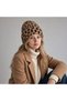 Women's Leopard Pattern Double Color Plush Beret Soft and Stylish Winter Women's Hat - 2