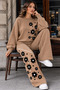 Women's Floral Detailed Sporty and Stylish Two-Piece Set - 2