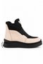 Moskova Series Women's Black Beige Elastic Band Thick Sole Casual Boots - 3