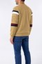 Mens Felpa cappuccio striped Fleece Sweatshirt - 3