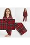 Girl's Cotton Shirt Suede Collar Pajama Set - 2