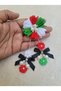 UAE National Day Hair Bow Accessory, Red and Green Bow Tie with White and Black Tails (Bow Clip) - 3