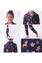 Girl's Cotton Shirt Suede Collar Pajama Set - 2