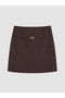 Esvab • Modern & Distinctive Belted Zippered Skirt with Shorts - 2