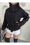 High Collar Belted Buttoned Cashmere Jacket