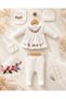 5-Piece Organic Cotton Flower Embroidered Newborn Baby Girl Zibin Set/Baby Girl Hospital Discharge Set