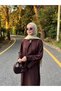 Women's Wide Slit Tie-Detail Mercerized Knitwear Dress - 8