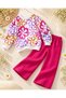 Girl's Colorful Floral Print Patterned Top and Bottom Tracksuit Set - Shardonlu - 2