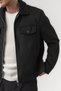 Kashlock Collared Cashmere Fabric Zipper Snap Closure Pocket Detailed Men's Coat - 4