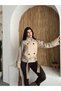 High Collar Belted Buttoned Cashmere Jacket - 6