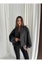 Checked Double-Breasted Collar Buttoned Bomber Jacket - 3