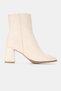 Women's Beige Genuine Leather Thick Heel Boots & Booties, Size 35-41 - 5