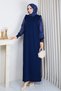 Women's Silk Kupra Ruffle Detailed Mercerized Knitwear Dress