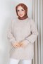Women's Knitted Patterned Knitwear Tunic Sweater
