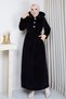 Women's Full-Length Moscow Coat with Brooch Detail and Belt - 3