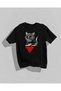 Palestinian Themed Keffiyeh Cat Printed Oversize T-Shirt