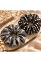 2 Li Scrunchie Elastic Black and Silver Women's Scrunchie Set - Does Not Pull Hair, Flexible and Soft