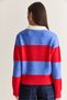 Women's Polo Collar Button Detailed Thick Striped Soft Textured Knitwear Sweater 2950 60286717 - 8