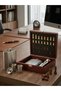 Luxury Wooden Boxed Chess Flask Set (8 oz Flask & 2 Shot Glasses) - 3
