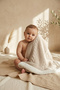 Coffee Knitwear Hair Knit Patterned Soft Textured Welsoft Baby Blanket - 2