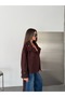 Buttoned Stand Collar Belted Jacket - 2