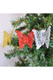 3-piece new year's and christmas tree butterfly ornament set – red, gold, and silver - 4