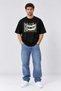 Oversized T-Shirt with Palestinian Theme, Olive Branch and Arabic Print - 3