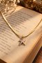 Women's Gold Color Starfish Italian Snake Chain Steel Necklace - 4