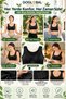 Women's Black Back Support Gathering Bra, Cross-Strapped Front Clasp, Removable Pads - 3
