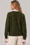 Women's Green Lace Collar and Sleeve Detailed Heart Buttoned Knitwear Cardigan (New Color) - 4