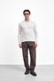 Cotton Lycra Thin Ribbed Collar Buttoned Slim Fit Knitwear Sweater - 5