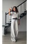 Gray Shirt Detailed Sweatshirt-Pants Set - 3