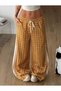 Prep Striped Oversize Sweatpants Yellow Plaid - 3