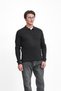 Cotton Lycra Thin Ribbed Collar Buttoned Slim Fit Knitwear Sweater - 2