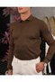 Cotton Lycra Thin Ribbed Collar Buttoned Slim Fit Knitwear Sweater - 6
