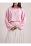 Mini Bouquet Embroidered Oversize Blouse - 13137 - Powder Pink
