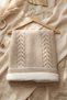 Coffee Knitwear Hair Knit Patterned Soft Textured Welsoft Baby Blanket - 6