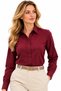 Women's Burgundy Premium Slim Long Sleeve Classic Shirt