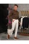 Cotton Lycra Thin Ribbed Collar Buttoned Slim Fit Knitwear Sweater - 4