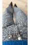 Blue Leopard Pattern Barrel Jean - 3