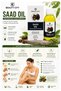 Saad Oil (Cyperus Oil) Hair Growth Inhibitor, Reduces Unwanted Hair, 125ml - زيت السعد - 3