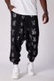 Black Japanese Calligraphy Patterned Unisex Bohemian Hippie Ethnic Baggy Trousers Free Spirit, Ethnic Pattern, Limitless Style! - 2