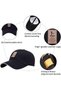 Men Baseball Cap Adjustable Breathable Solid Color Snapback Sun Protection Golf Hat - 3