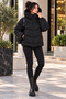 Side Pocket Zippered Winter Coat - 4