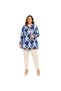 Big Size Non-Reversible Patterned Buttoned Long Sleeves with Bib Collar, Seasonal Trend, Comfortable Modern Shirt - 2